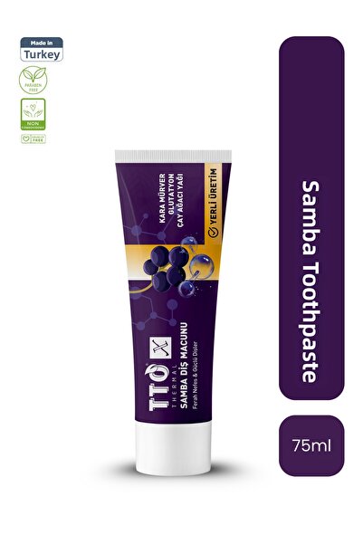TTO X Black Elderberry Toothpaste 75 ml Fresh Breath Natural Care Does Not Co...