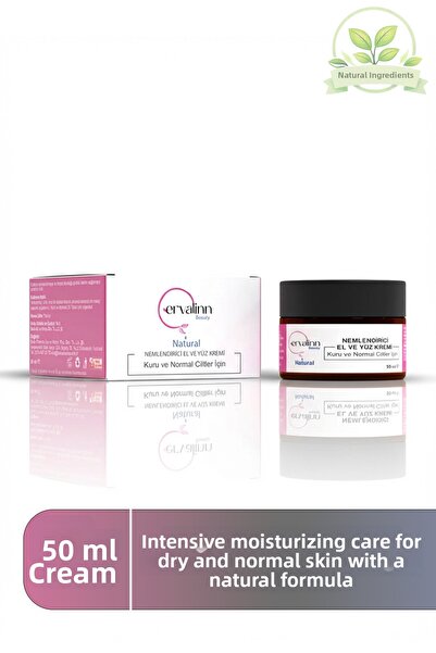 Ervalinn Natural Moisturizing Hand and Face Cream 50 ml Lip Balm for Dry and ...