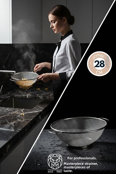 Transformacion 28 cm Strainer - Pasta Strainer Rice Fruit Strainer 304 Stainl...