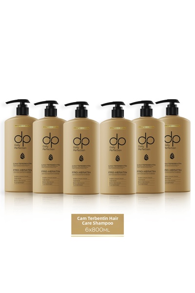 DP شامبو ديلي بيرفيكشن - الصنوبر والتربنتين 800 مل، 6 قطع