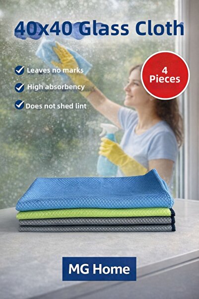 VENON SET 4 bucăți cârpă de sticlă din microfibră de calitate 💚 Produs perso...