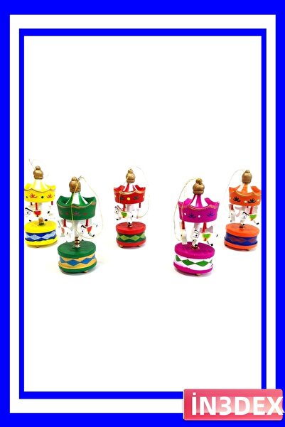 İN3DEX مجموعة دوامة خشبية صغيرة مصنوعة يدويًا 6 قطع