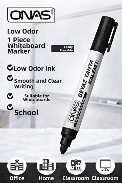 CT STONES Onas Black and White Board Marker Whiteboard Marker Low Odor 1 Piece