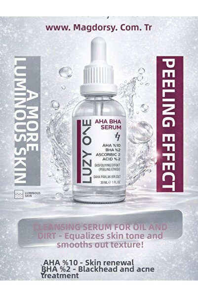 Luzy One Aha Bha Serum – Pore Cleansing & Skin Renewing Serum Anti-Acne and B...