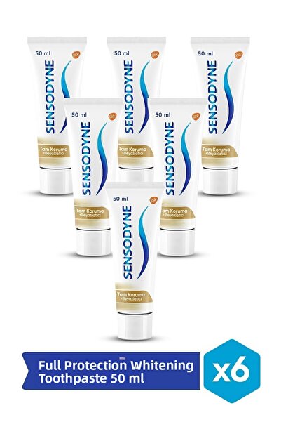 Sensodyne معجون أسنان مبيض للحماية الكاملة 50 ملمجموعة من 6 قطع