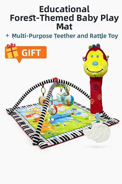 BebeMango بساط لعب تعليمي للأطفال بتصميم الغابة من بيبي أكتيفيتي سجاد سي آي +...