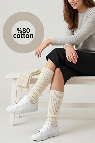 mrm pro Dust Cover Cotton Pcs Ecru Color Knitwear Calf Warmers 1-Pair