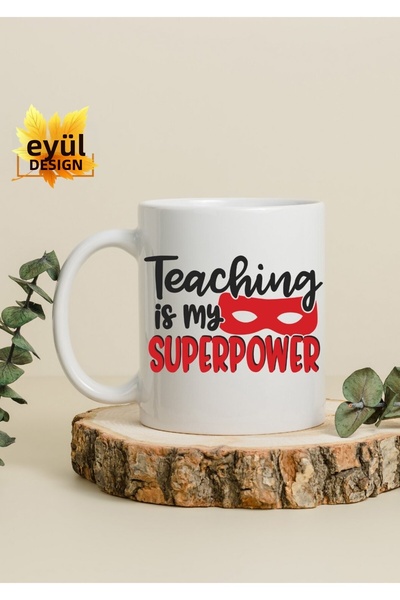 Eylül Design Teacher Special Design Printed Mug Cup Coffee Cup - Teacher's Da...
