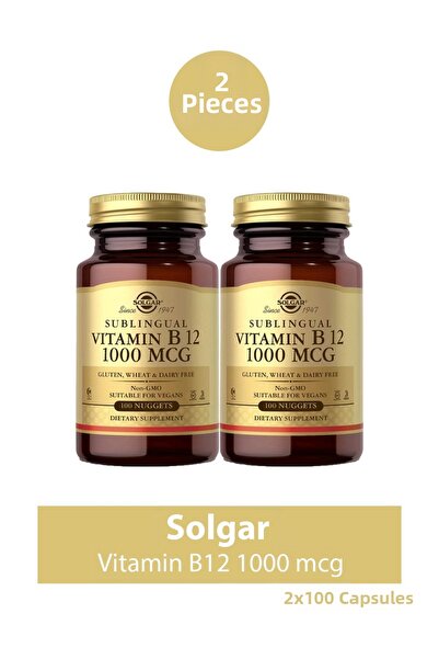Solgar Vitamin B12 1000 Mcg 100 Capsules 2 Pieces
