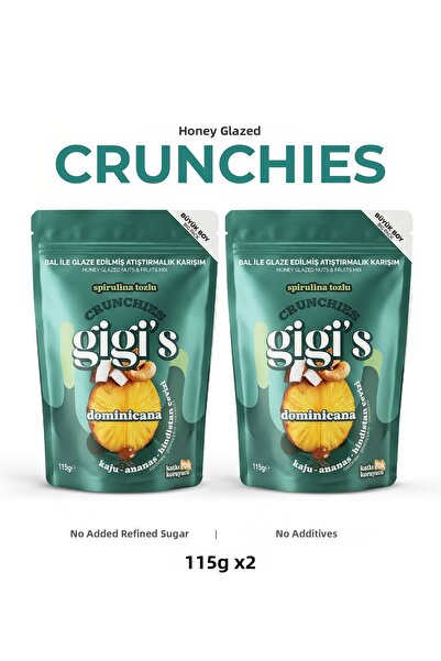 Gigis Food مزيج كرانشي مغطى بالعسل الدومينيكاني عبوة من قطعتين