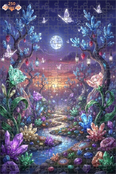 Esranın Dünyası لغز الغابة الكريستالية السحرية 250 قطعة 30x30