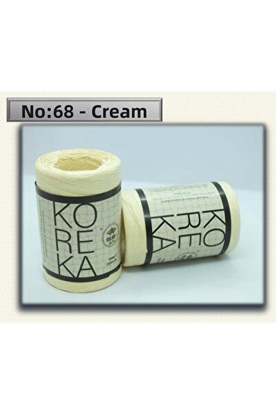 Milano Koreka N: 68 Cream, Light Straw Raffia Hand Knitting Yarn 100 Gr. 220 ...