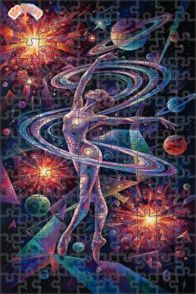 Esranın Dünyası لوحة بازل خشبية مكونة من مزدوج الطبقات إطارًا بتصميم راقص الك...