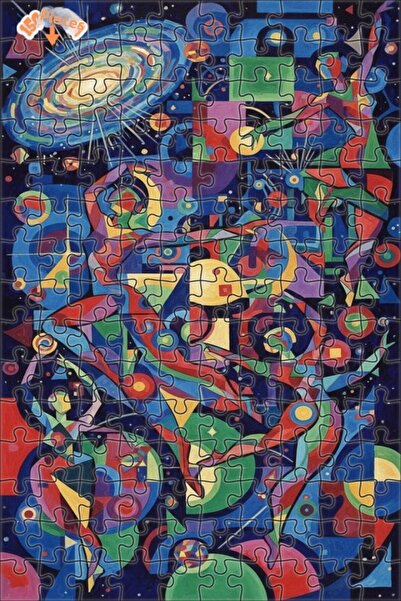 Esranın Dünyası لغز خشبي من مزدوج الطبقات إطارًا لتصميم فضاء الراقصين التجريد...