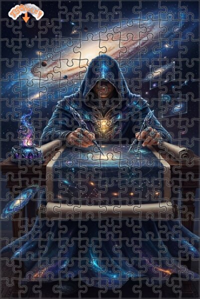 Esranın Dünyası لغز خشبي مؤطر بطبقتين بمظهر لوحة زيتية معمارية للكون 150 قطعة...