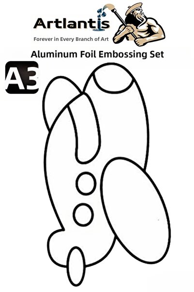 Artlantis Aluminum Foil Embossing Set A3 30X40 cm 1 Pack Aluminum Foil Set Em...