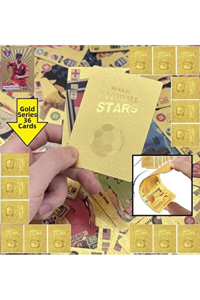 OYUNCAKSAHİLİ Football Player Gold 3D Movable Size Game Card 36 Pieces Flexib...