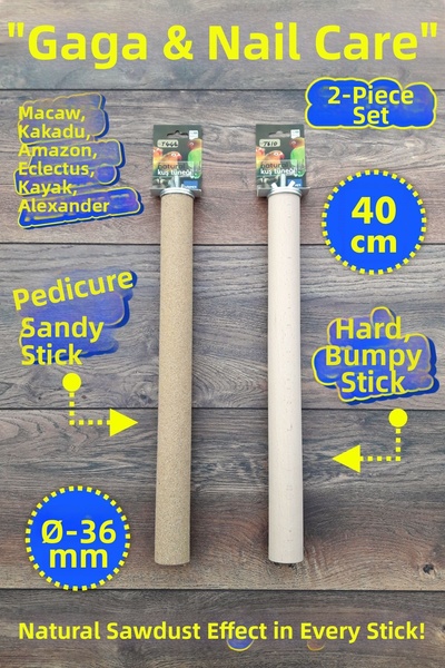 Vixpet مجموعة عصا التسلق الخشبية الطبيعية والباديكير من فينتي بطول 40 سم للبب...