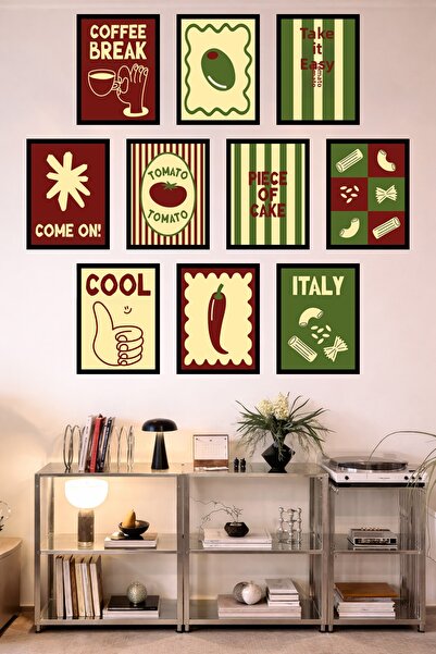 UNT Bucătărie cu aspect de cadru, 10 piese |   Modern |   Set de pictură cu a...