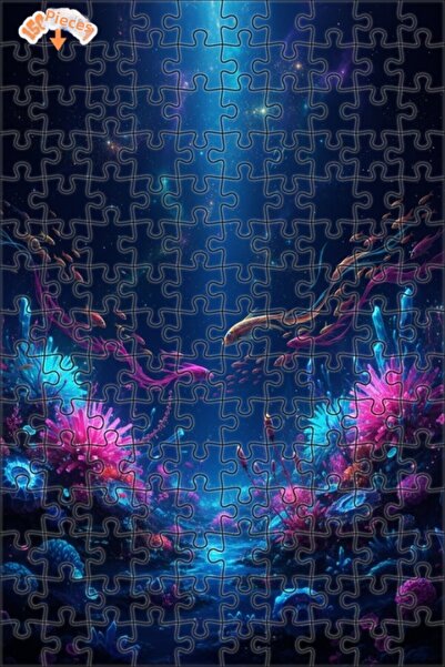 Esranın Dünyası لغز خشبي لفن رقص الأسماك الكريستالية تحت الماء مزدوج الطبقات ...