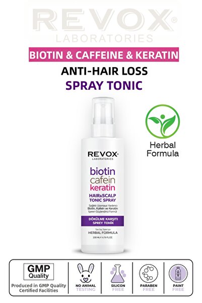Revox بخاخ تونيك لنمو صحي 200 مل - يحتوي على البيوتين والكافيين والكيراتين