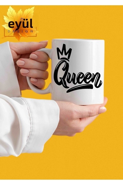Eylül Design Queen Written Fun Special Design Printed Mug Cup Gift Tea-Coffee...