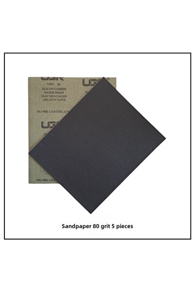 Adilon Water sandpaper, 80 grit, (5 sheets)