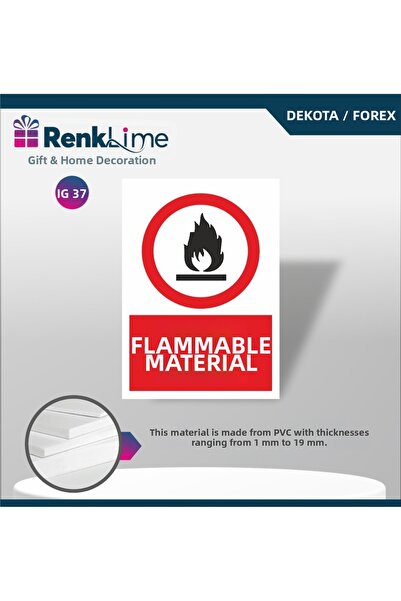 renklime Warning Sign - Flammable Material