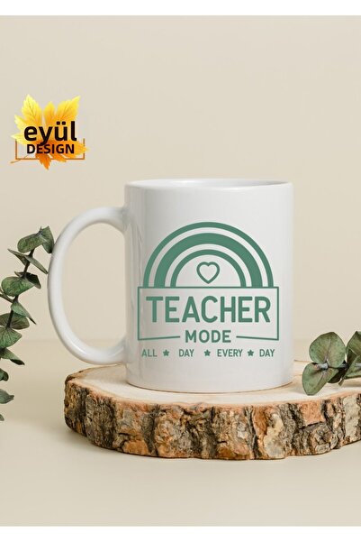 Eylül Design Teacher Special Design Printed Mug Cup Coffee Cup - Teacher's Da...