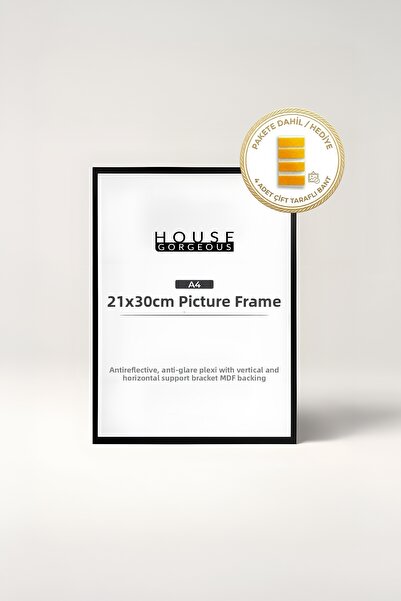 House Gorgeous Μαύρο πλαίσιο εικόνας 21x30cm A4, Πλαίσιο αφίσας, Πλαίσιο τοίχ...
