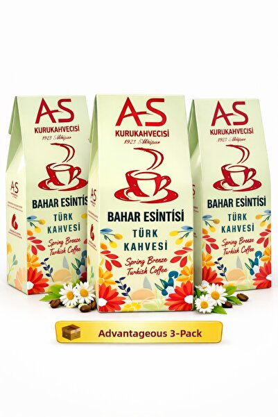 AS Kurukahvecisi 3-Piece Spring Breeze Turkish Coffee Economical Set