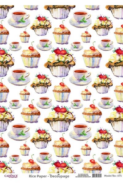 Cadence Rice Decopage Paper 30X30Cm No:Cd75
