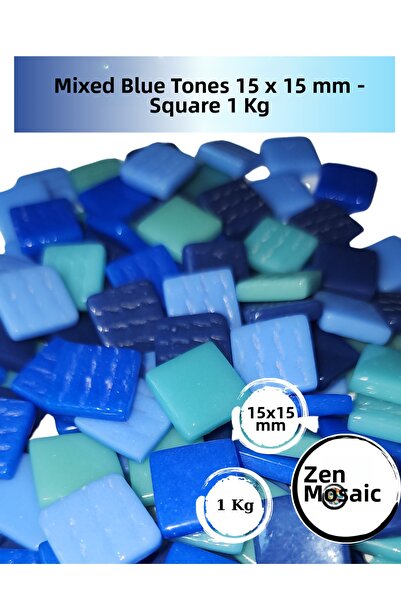 Zen Mozaik Pietre de mozaic din sticlă în culori asortate pentru lucrări de m...