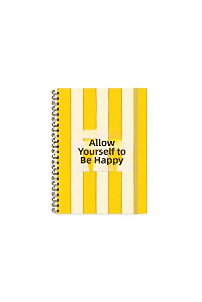 KESKİN COLOR Keskin 16.5 X 22.5 Checked Spiral Vibes Notebook - Be Happy