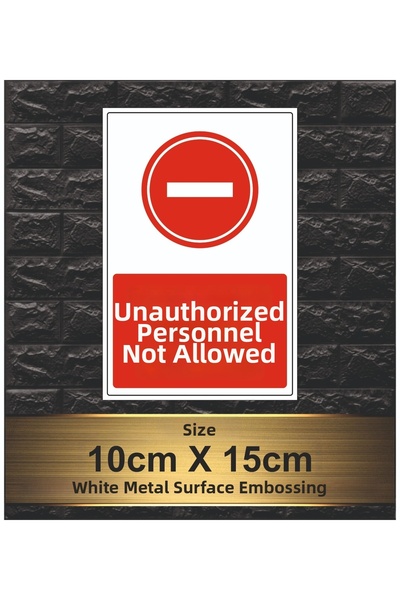 sıradışıhediyem Staff Only External Access Prohibited Written White Metal Sheet
