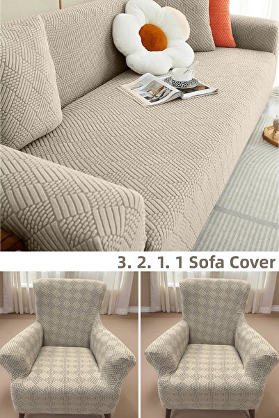 uzhanem μοτίβο ρόδινου νάρκισσου Κάλυμμα καναπέ 3.2.1.1 Κάλυμμα καναπέ Σετ Υφ...