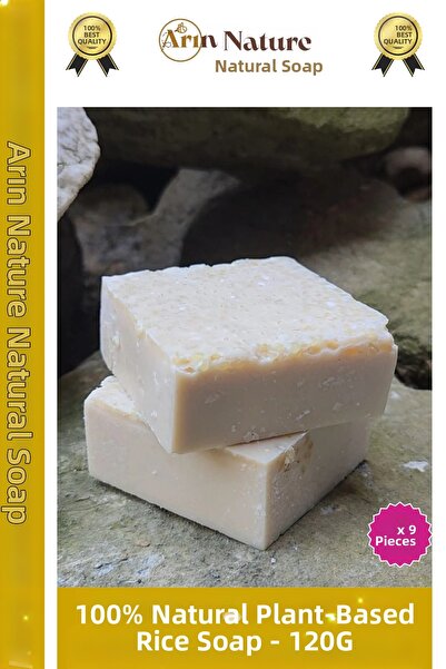 Carlburn # صابون الأرز 100% طبيعي برائحة جميلة لليدين والوجه والشعر والجسم، ص...