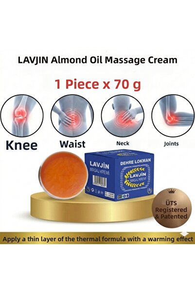 Dehre Lokman Lavjin Massage Cream 70 Gr for Knees, Waist, Neck Muscles and Jo...
