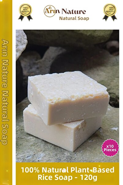 Carlburn # صابون الأرز 100% طبيعي ذو رائحة جميلة لليدين والوجه والشعر والجسم،...