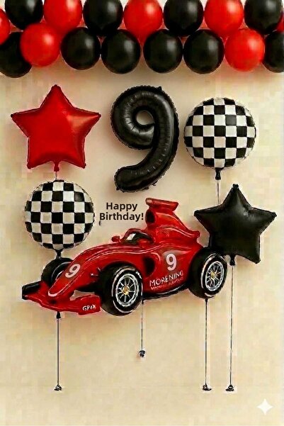 ÇITIPITISTORE Σετ μπαλονιών με θέμα το αγωνιστικό αυτοκίνητο για πάρτι γενεθλίων