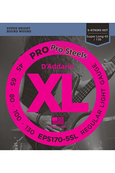 Daddario EPS170-5SL SET CHIARĂ BAS, 5 CORZI, XL, 45-130, SUPER LON