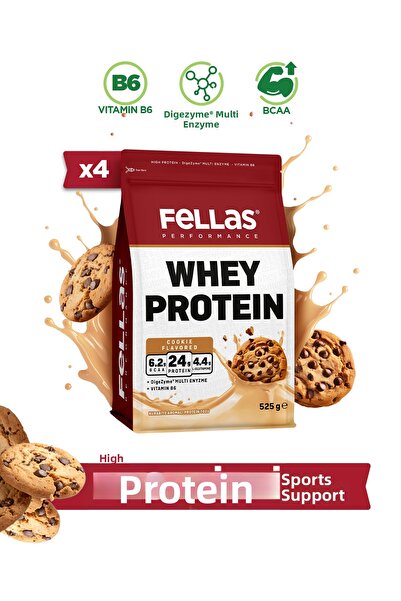 Fellas Whey Protein Powder Cookie Flavor (525 g) X 4 Pieces