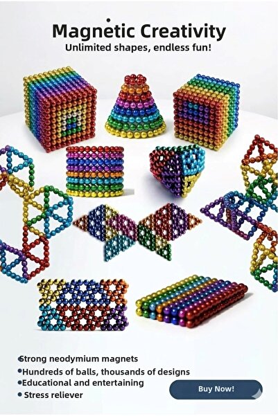 sylar 216 Piece 5mm Magnetic Ball Set |   Magic Magnetic Cube Building Toy | ...