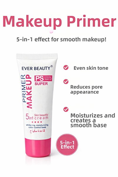 EVER BEAUTY 5in1 Makeup Base Primer - Smoothing Base