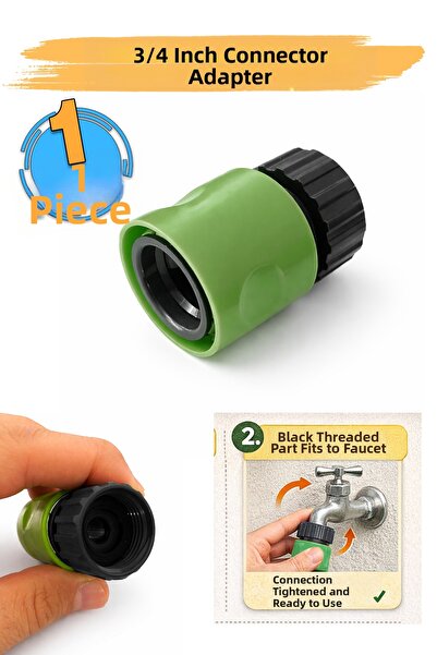 Badem10 (19 mm) Adaptor de conectare pentru robinet de fântână 3/4 " mamă, 1 ...