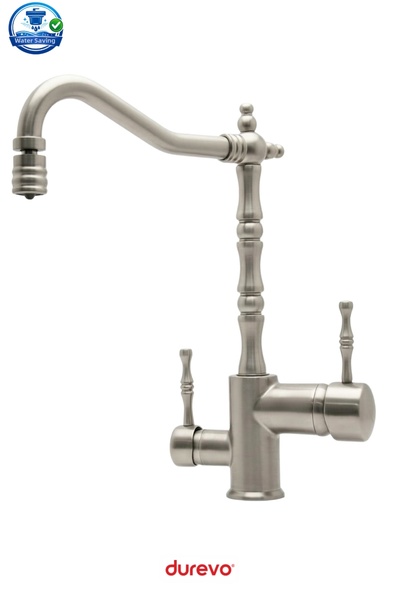 DUREVO Su Aritmali Rustic Vintage Kitchen Faucet Zen Design - Swivel Head Fea...