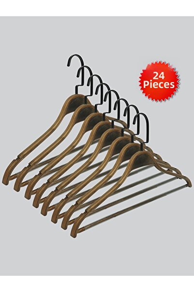 NYN Wooden (Black Hook) Barli Skirts, Trousers, Combinations, Hangers 48 Pieces