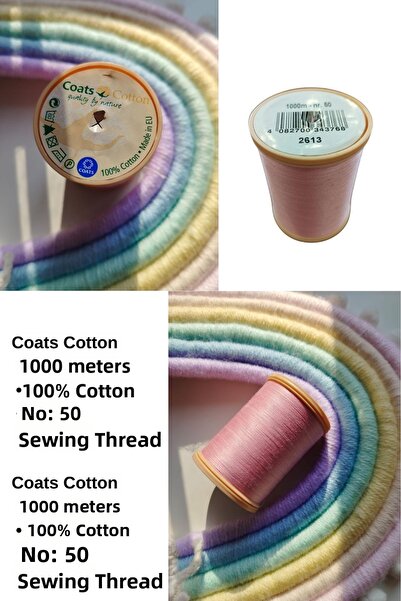 COATS Cotton 1000m 100% Cotton No:50 Sewing Thread