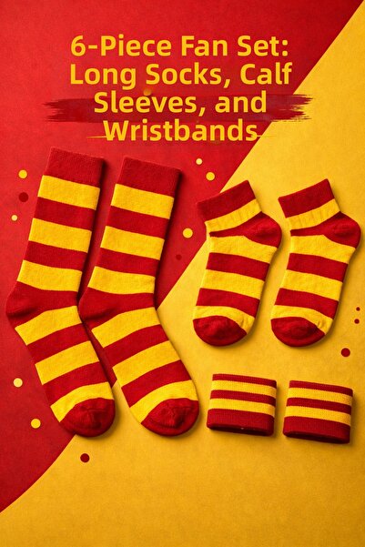 Hitit Socks Set cadou șosete pentru fani, 6 piese, șosete lungi, set șosete ș...