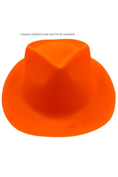 partidolu Πλαστικό πορτοκαλί χρώμα χωρίς κορδόνια καουμπόικο καπέλο για παιδι...